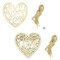 Wrapables Wooden Heart Ornament Hanging Love Decoration (Set of 20)